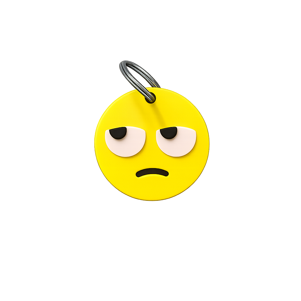 Eye Roll Emoji Keyring