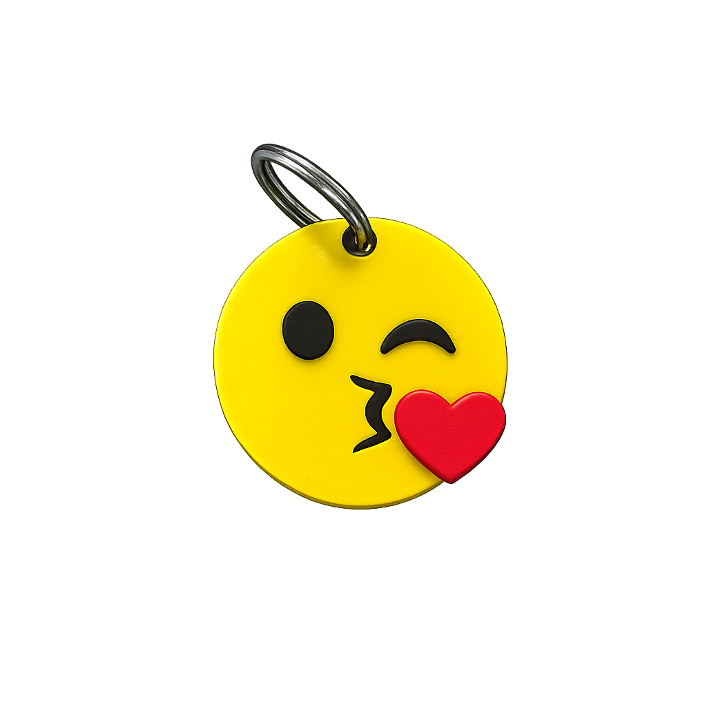 Blowing a Kiss Emoji Keyring