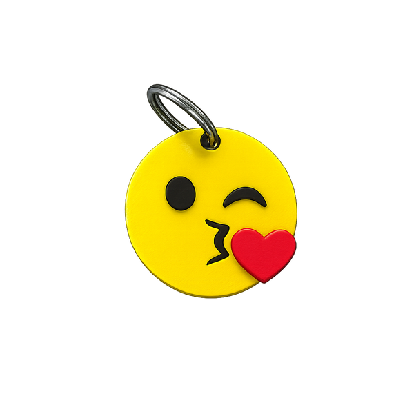 Blowing a Kiss Emoji Keyring