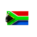 South African Flag Keychain