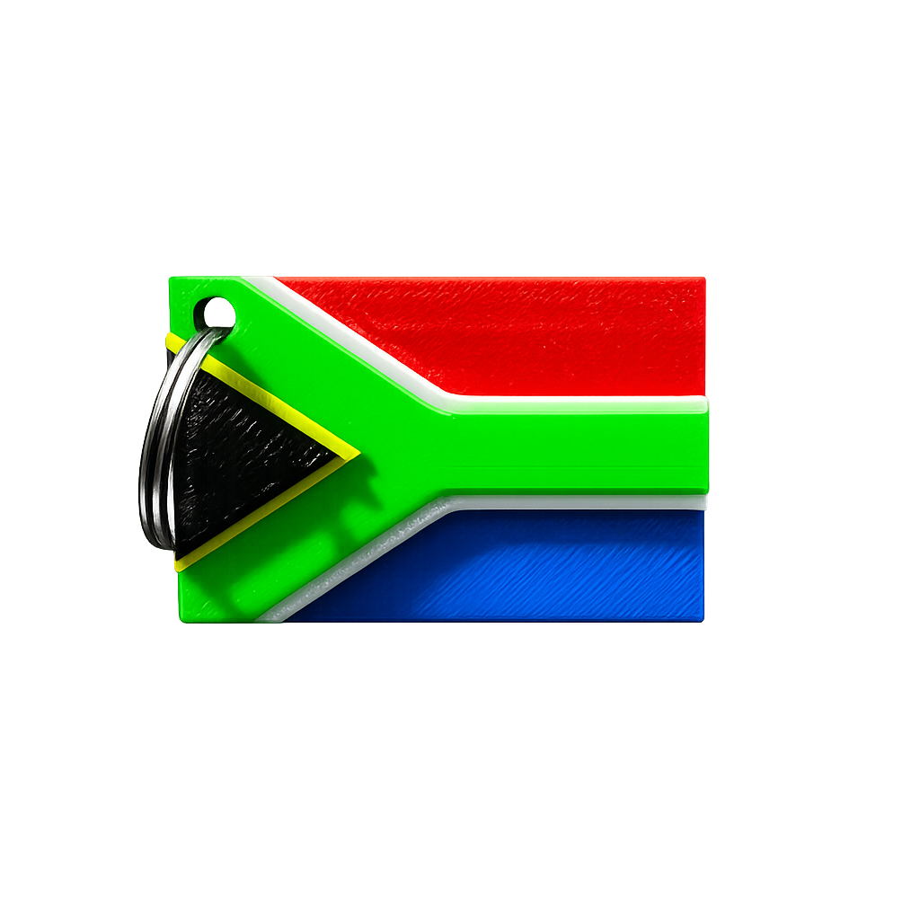 South African Flag Keychain