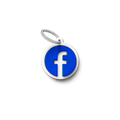 3D Printed NFC Facebook Tag on white background