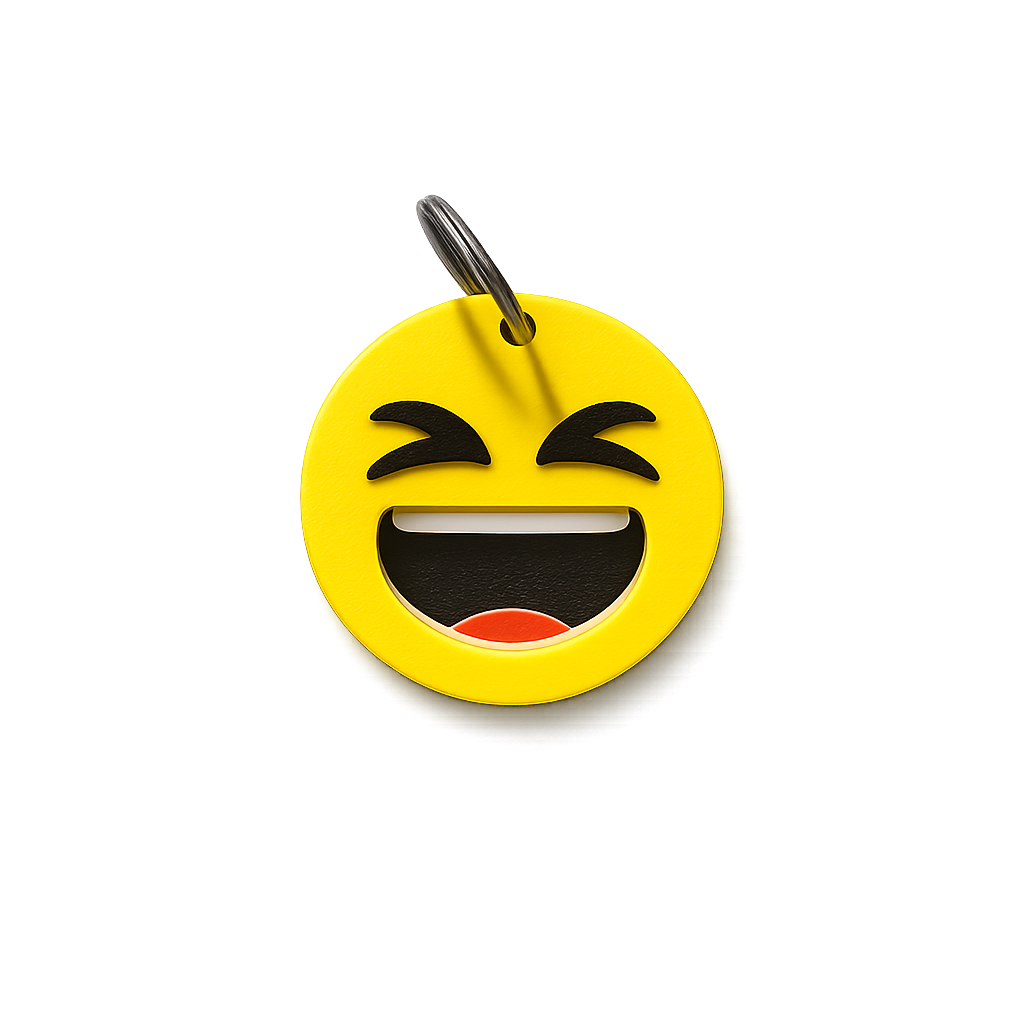 Grinning Squinting Emoji Keyring