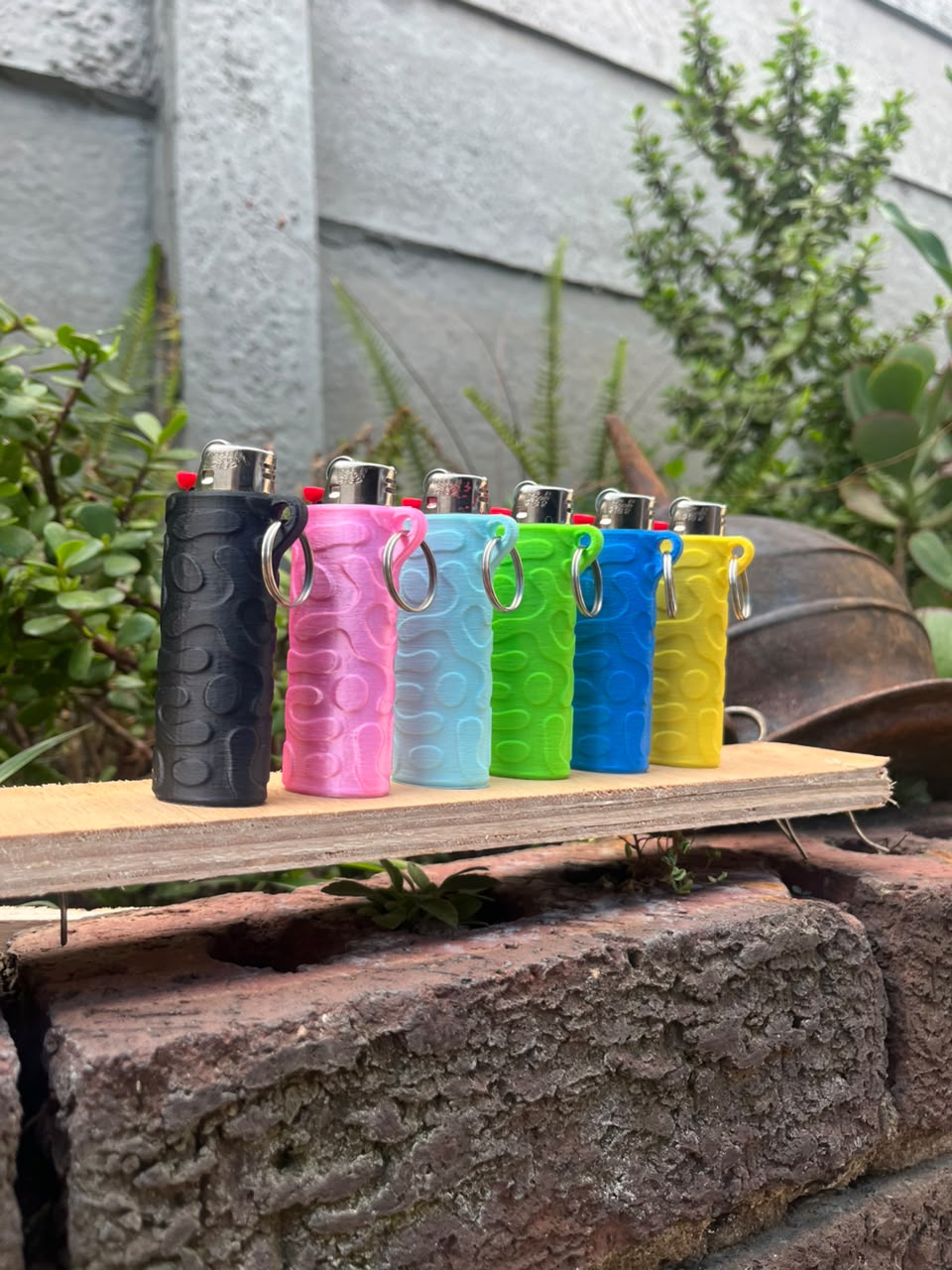 Lighter Holder Keyring - With BIC Lighter