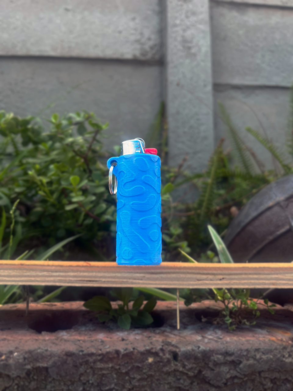 Lighter Holder Keyring - With BIC Lighter